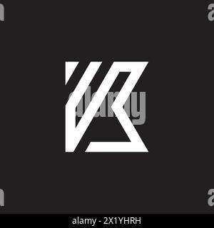 letter kb stripes linear simple logo vector Stock Vector
