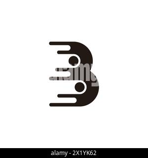 letter b fast tires symbol logo vector Stock Vector