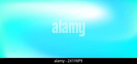 Bright teal gradient background. Vibrant fluid turquoise color wallpaper. Abstract smooth fresh mint backdrop. Blur vivid blue green marine concept texture for banner, poster, presentation. Vector Stock Vector