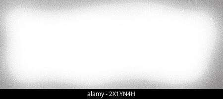 Noisy grainy gradient frame. Dotted background with stipple effect. Vector black dust and grunge spray border with halftone sand texture. Stock Vector