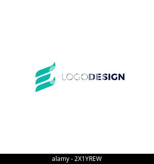 Letter E Logo Simple Design. E Initial Logo Stock Vector