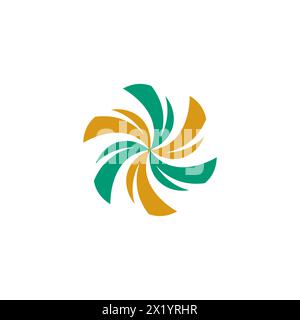 Leaf Circle Logo Simple. Circle Icon Vector. Spiral Logo Stock Vector