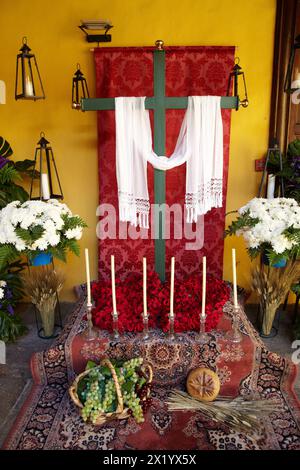 Feast of the Holy Cross, MHAT, Museo Historia y Antropologia de Tenerife, Casa Lercaro, San Cristobal de la Laguna, Tenerife, Canary Islands, Spain. Stock Photo