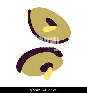 Symbals icon isolated on white background. Percussion musical instrument. Vector illustration in flat or cartoon style. Stock Vector