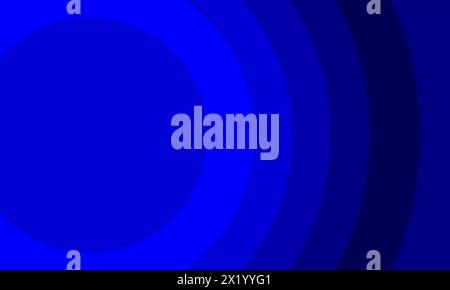 wavy blue circles curve pattern Stock Vector