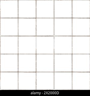 Grout. Seams of ceramic tile in brown color. Grid step 5 by 5. Vector image. Good for imitation tile for your pattern, for background. Stock Vector