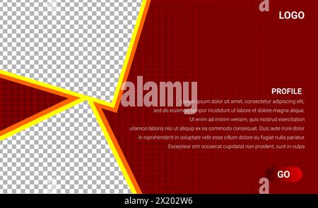 company profiles flyer landing page, cover template design Stock Vector