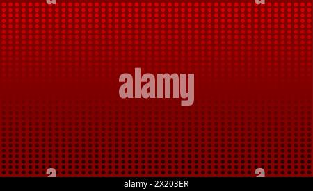 dot halftone gradient on red background Stock Vector
