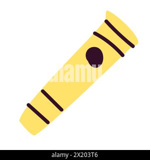 Flute vector icon isolated. Vector illustration of musical instrument. Stock Vector