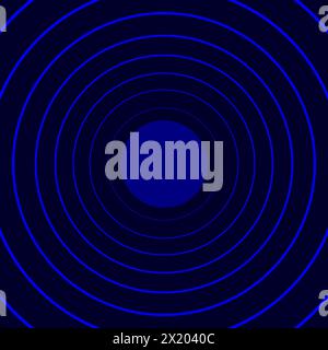 regular blue circle line pattern. illustration of sound waves, signals, networks. vector illustration Stock Vector