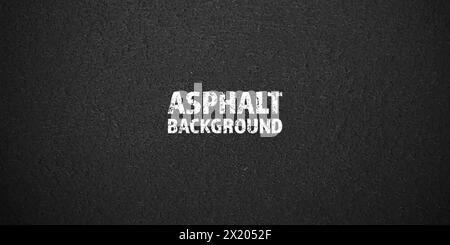 Asphalt road texture, concrete highway surface. Pattern with grainy structure, grunge stone background. Vector illustration Stock Vector