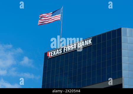 Houston, TX, USA - April 14, 2024: A Texas First Bank Banking Center on Katy Frwy in Houston, TX, USA. Stock Photo