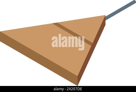 Small triangle petard icon isometric vector. Celebration event. Safety traditional Stock Vector