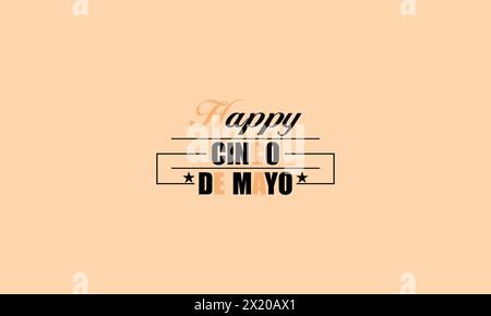 Festive Cinco de Mayo Typography Design for Your Celebration Stock Vector