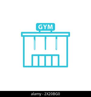 Sport centre, hall icon. Isolated on white background. From blue icon set. Stock Vector