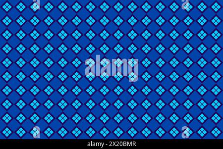 blue glass tile ornament seamless pattern Stock Vector