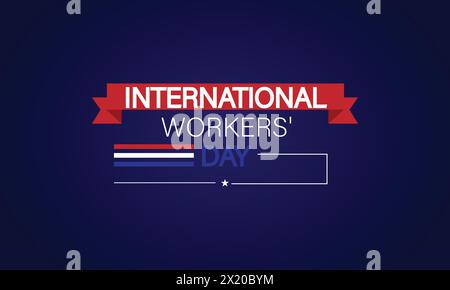 Graphic Design for International Workers Day Stock Vector
