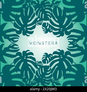 Monstera Plants Illustration Background Vector Stock Vector