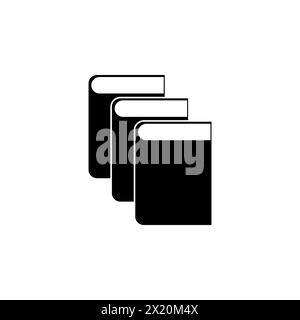 Books Stack flat vector icon. Simple solid symbol isolated on white background Stock Vector