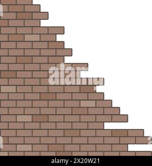 broken brick wall background Stock Vector