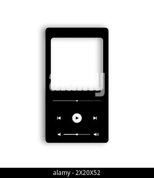 Audio player template with buttoms, loading bar, equalizer sign and ...