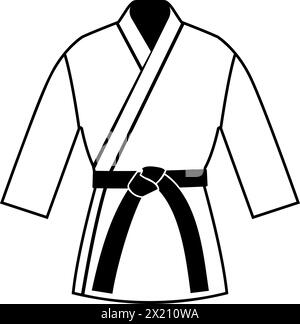Mixed martial arts equipment: karate jacket icon Stock Vector
