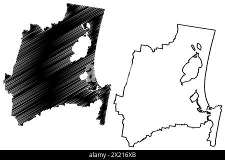 Shire of Noosa (Commonwealth of Australia, Queensland state) map vector ...