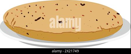 Chapatti vector illustration Stock Vector