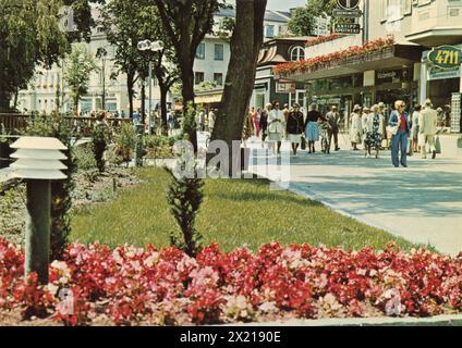 geography / travel, Germany, cities and communities, Bad Woerishofen, spa promenade, picture postcard, ADDITIONAL-RIGHTS-CLEARANCE-INFO-NOT-AVAILABLE Stock Photo