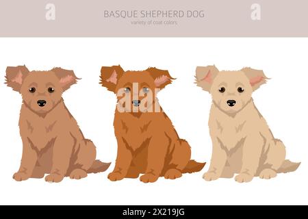 Basque Colours Basque Shepherd dog all colours clipart. Different coat colors and ...