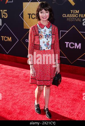 HOLLYWOOD, LOS ANGELES, CALIFORNIA, USA - APRIL 18: Kate Micucci arrives at the 15th Annual TCM Classic Film Festival 2024 Opening Night And 30th Anniversary Presentation Of Miramax's 'Pulp Fiction' held at the TCL Chinese Theatre on April 18, 2024 in Hollywood, Los Angeles, California, United States. (Photo by Xavier Collin/Image Press Agency) Stock Photo