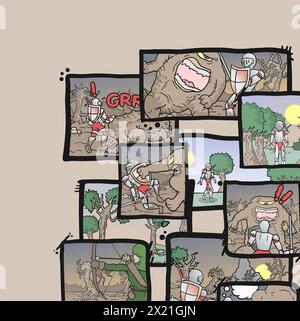 Comic mosaic Stock Vector