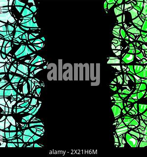 Cyan and green banner Stock Vector
