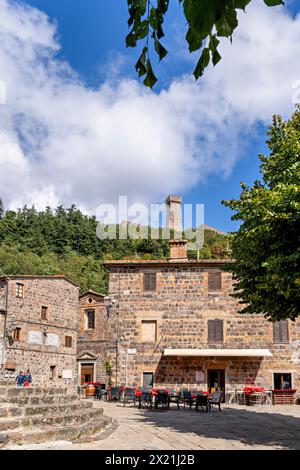 On the road in Radicofani, Siena Province, Tuscany, Italy Stock Photo