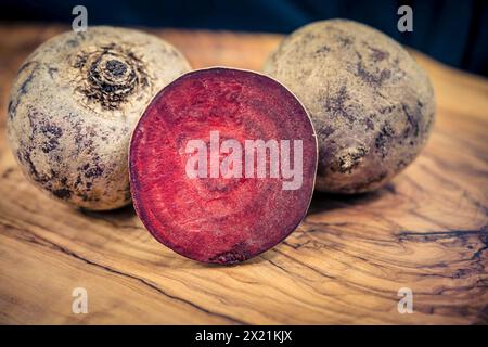 Root beet (Beta vulgaris), sliced turnip Stock Photo