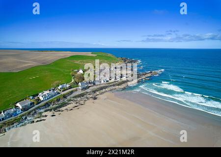 Sandend Portsoy Aberdeenshire Scotland Village Houses Sand Beach Blue Sandend Portsoy Aberdeenshire Scotland Village Houses Sand Beach Blue