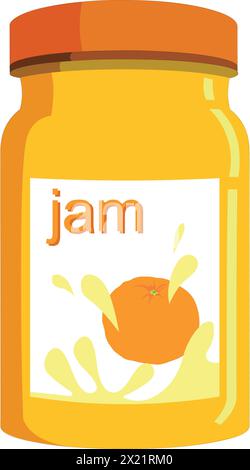 Bottle of jam vector illustration Stock Vector