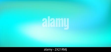 Bright teal gradient background. Vibrant fluid turquoise color backdrop. Abstract smooth fresh mint wallpaper. Blur vivid blue green marine concept texture for banner, poster, presentation. Vector Stock Vector