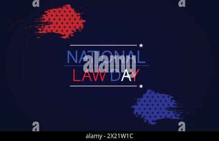 Text and Flag A Stunning Design for National Law Day Stock Vector