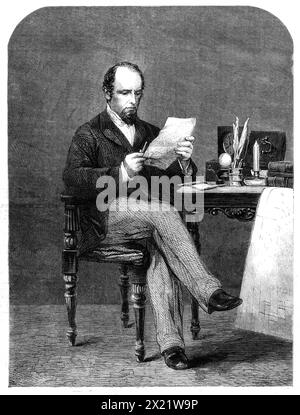 The late Earl Canning, 1862. Engraving from a photograph. Charles John Canning held the positions of Under Secretary of State for Foreign Affairs, Chief Commissioner of Woods and Forests, Postmaster-General, with a seat in the Cabinet. In 1855 '...the East India Company named him Governor-General of India...The outbreak of the horrible sepoy mutiny found the new Governor-General quite equal to the emergency...Lord Canning on the instant adopted the most stringent and most wise and, at the same time, the most humane measures to suppress the rebellion...the policy of the Governor-General was, un Stock Photo