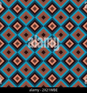 A stunning pattern of parallel rectangles in various shades of blue, from electric blue to azure, symmetrical design on a vibrant aqua background Stock Vector