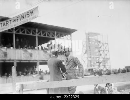 W.K. Vanderbilt at racetrack, 1910. Stock Photo