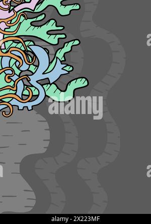 Algae corner Stock Vector