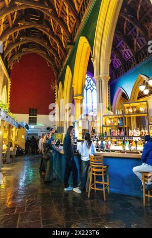 Interior of Duke & Rye pub inside a former 19th century Gothic Revival ...