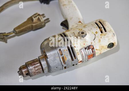 Old, worn Black & Decker D.820 power drill Stock Photo