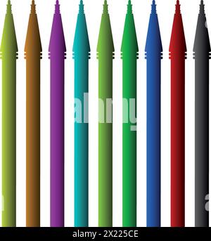 color market pen design Stock Vector