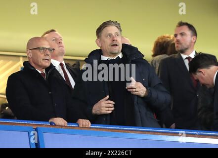 Peter Schmeichel former Manchester United & Denmark player . - Chelsea v Manchester United, Premier League, Stamford Bridge Stadium, London, UK - 4th April 2023. Editorial Use Only - DataCo restrictions apply. Stock Photo