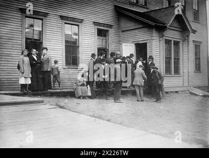 School house, Austin, Pa. Used as refuge., between c1910 and c1915. Stock Photo