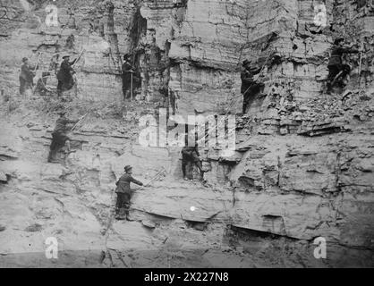 Swiss guides on Canadian Pacific Rd., between c1910 and c1915. Stock Photo