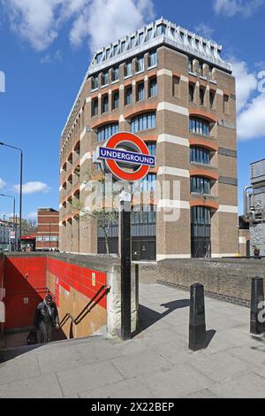 Entrance to Pimlico Underground Station on Bessborough Street in the Westminster district of London, UK. Stock Photo